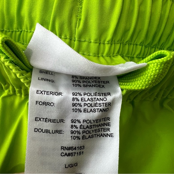 Calvin Klein Men’s Swimwear NWT Neon Green UPF 40 Lined Trunk Shorts - Picture 10 of 11